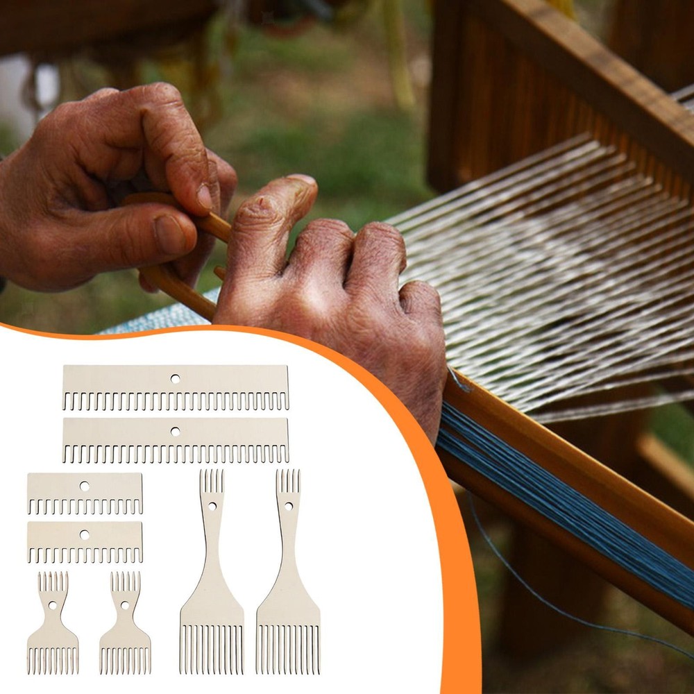 Wood Weaving Loom Comb Kit Braided Tools Double Ended Versatile DIY Weave Tools