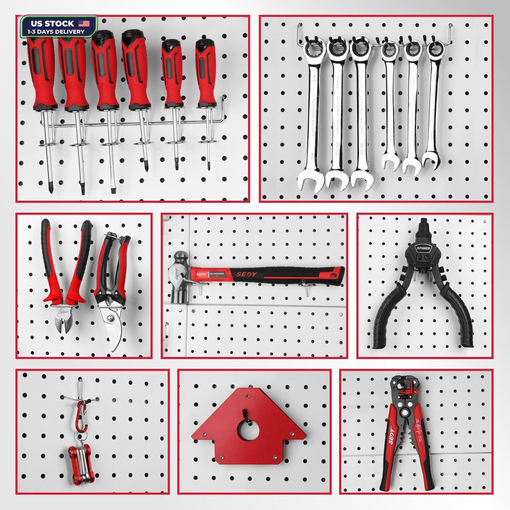 300-Piece Pegboard Hook Set, Pegboard Organizer Accessories for Hanging, Durable