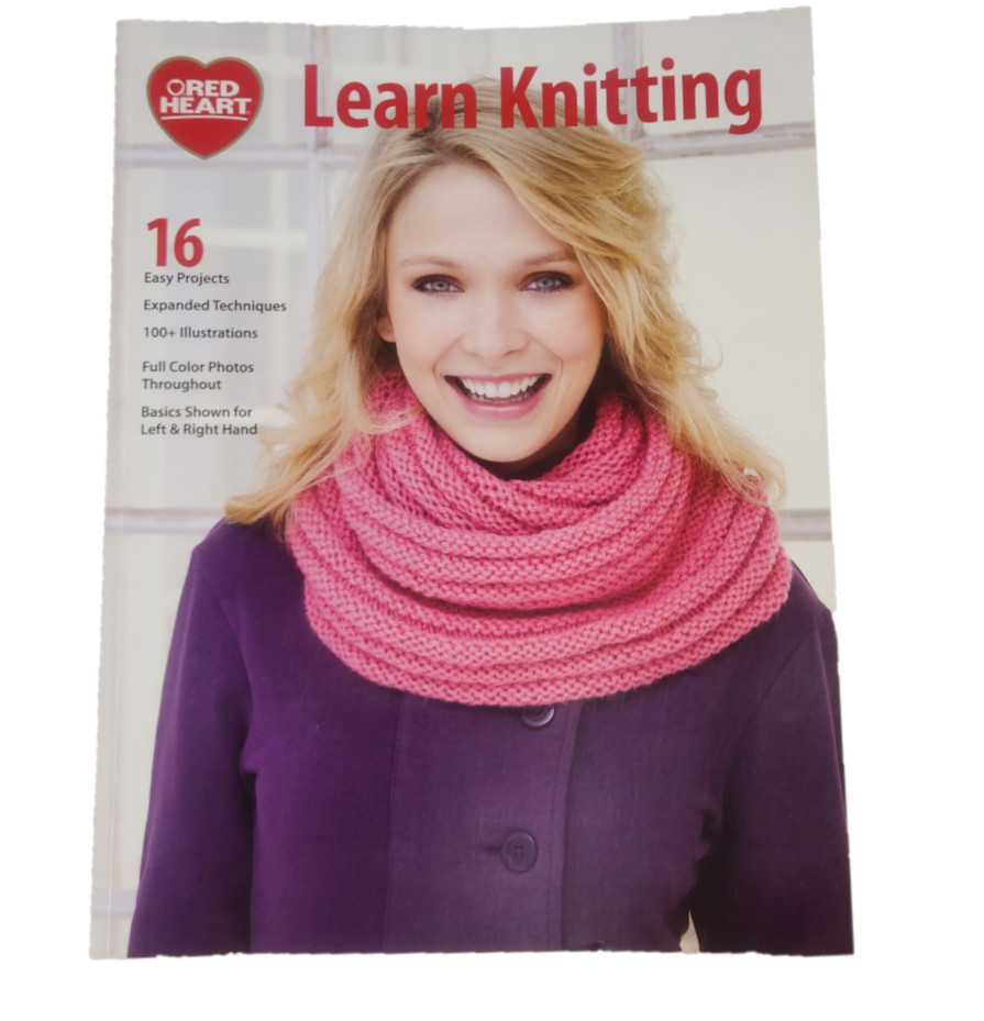 Learn Knitting Red Heart B1404 Book with 16 Projects