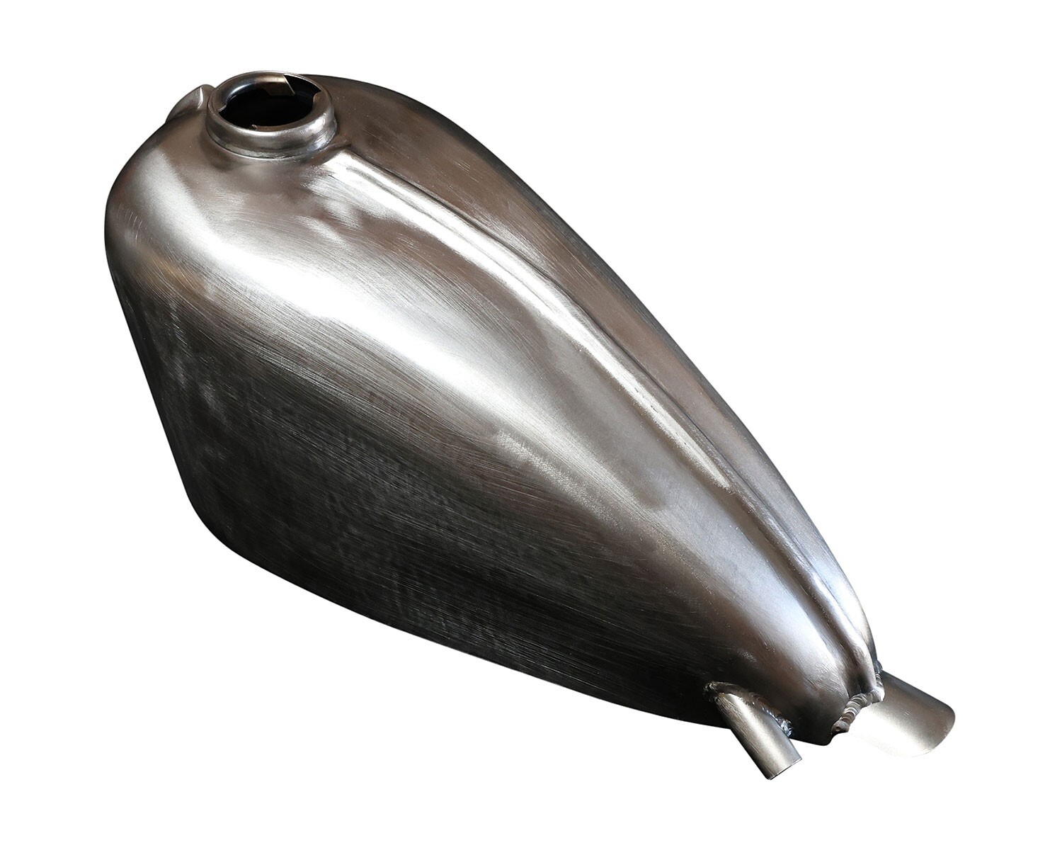 Sportster style ribbed Custom Narrow gas tank low tunnel single bayonet cap