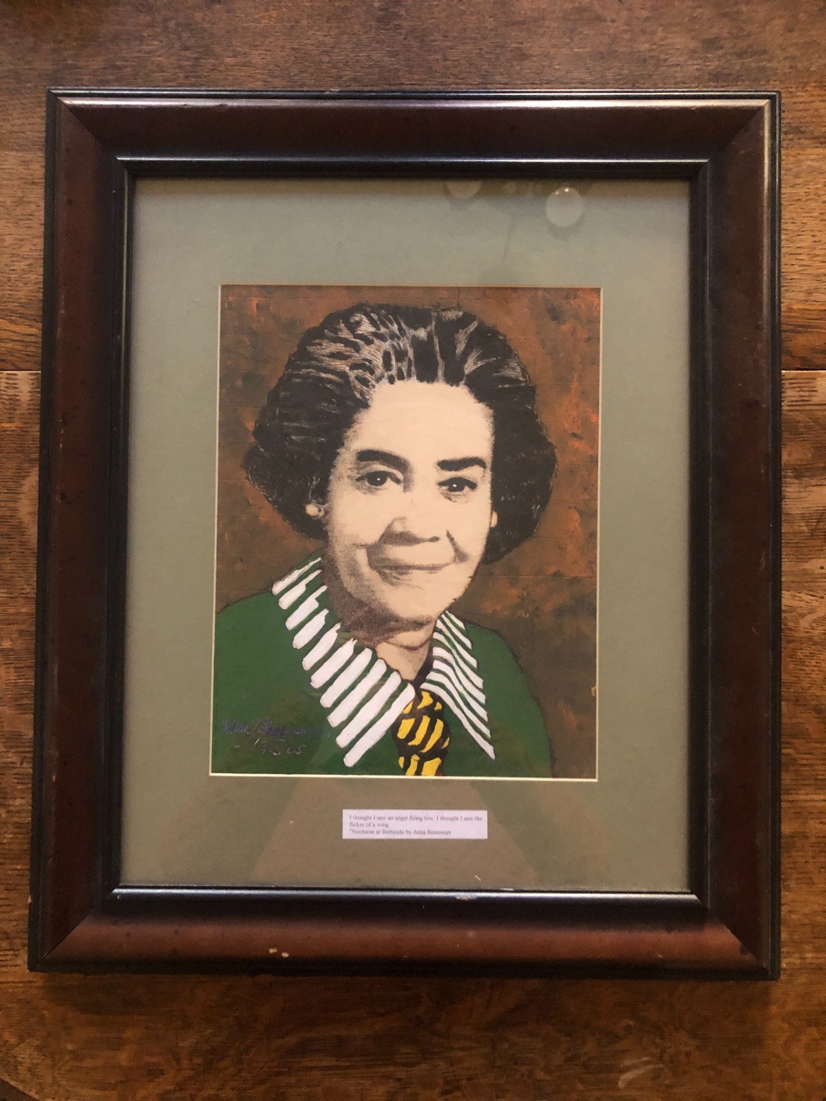 2005 painting by WILLIE L SHEPPERSON Mrs. Rawlins (?), his teacher civil rights