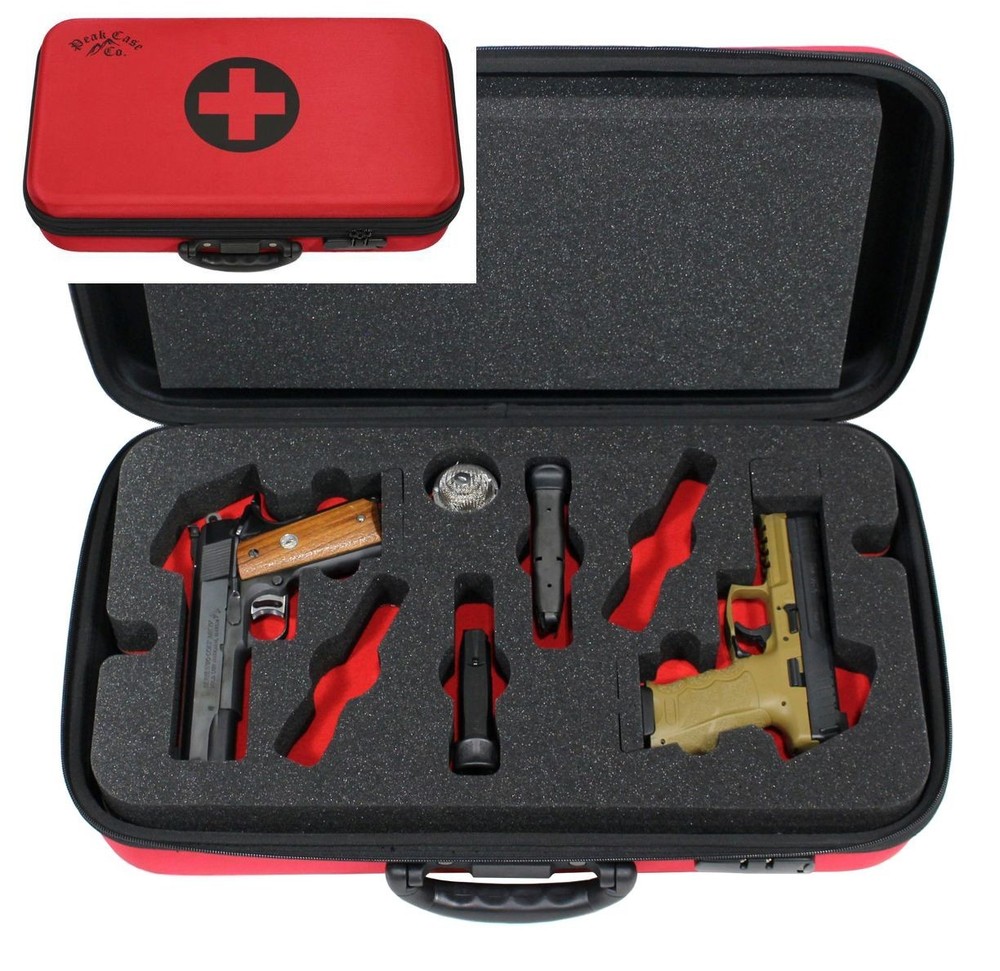 Peak Case Covert Handgun Four Pistol First Aid Range Case