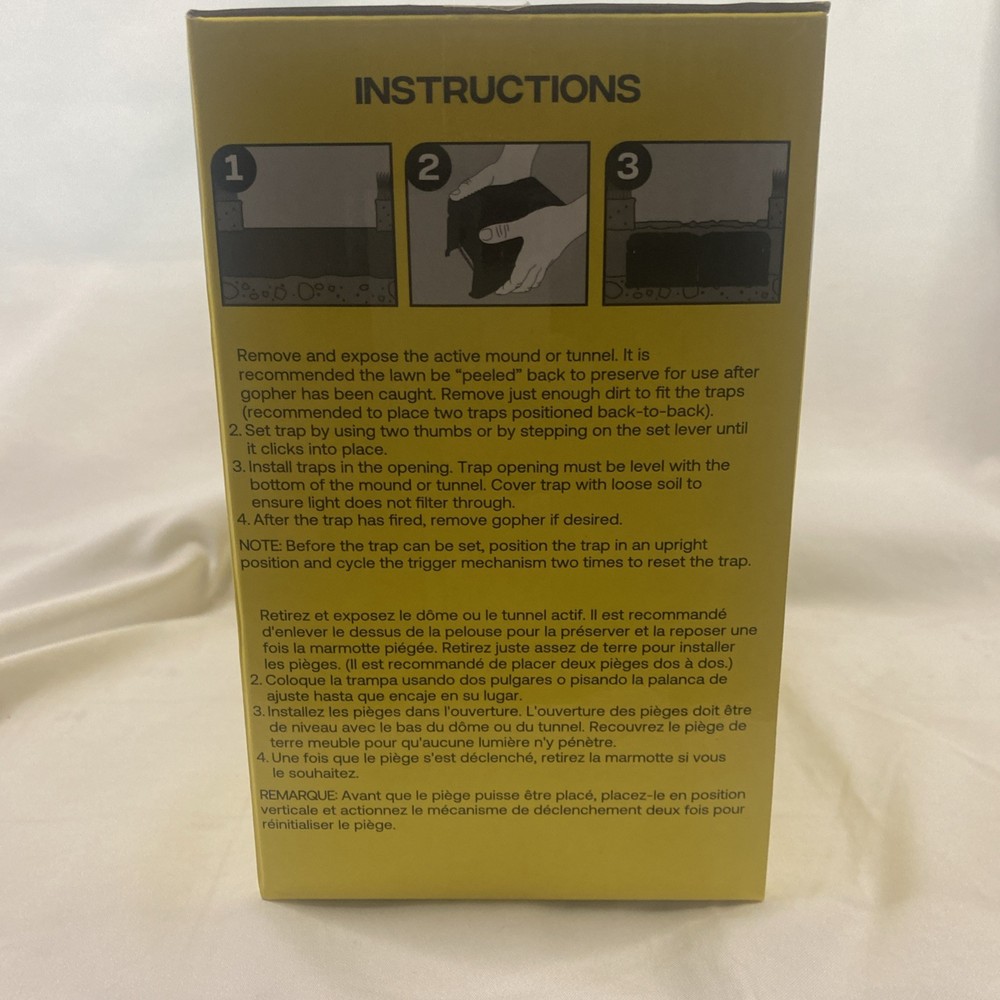 Victor Black Box GOPHER TRAP~ Easy one Click Set ~ Kills Gophers