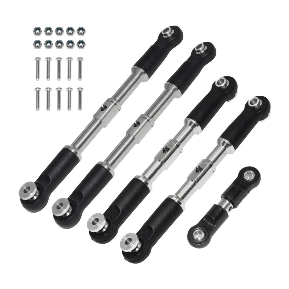 5x Steering Links Professional Replacing Adjustable for 1/7 1/8 DIY Modified