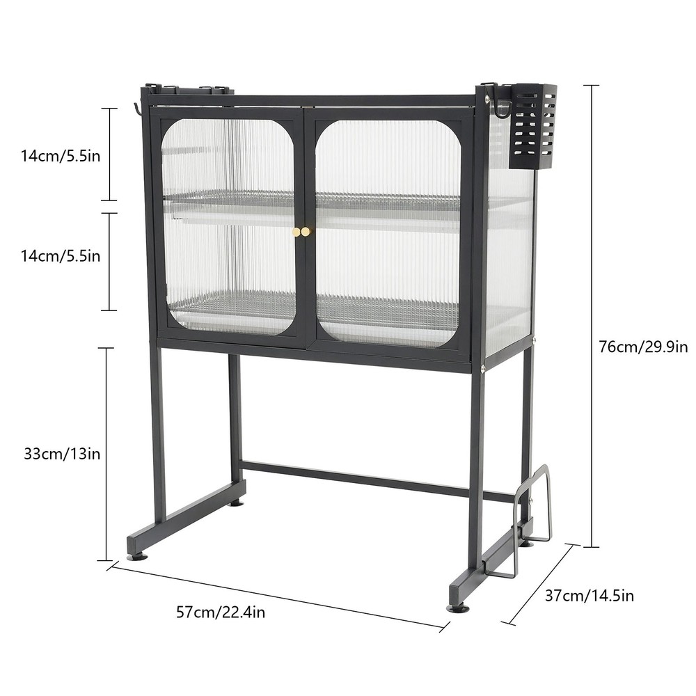 Iron Kitchen Storage Rack Vertical Microwave Oven Rack Kitchen Storage Shelf