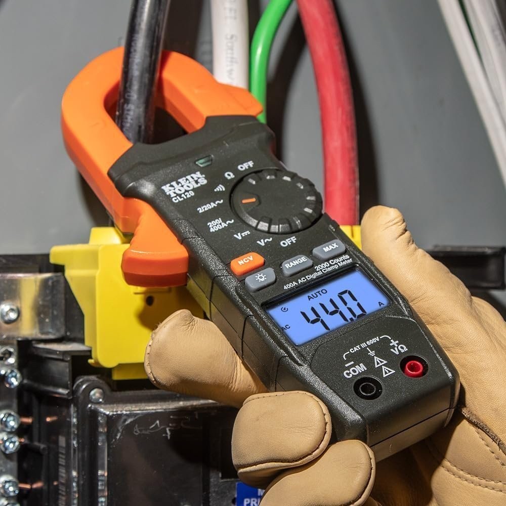Klein Tools CL120 Digital Clamp Meter, Auto-Ranging 400 Amp AC, AC/DC...