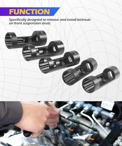 5PCS Strut Nut Socket,18MM 19MM 21MM 22MM 24MM Strut Nut Socket,Car