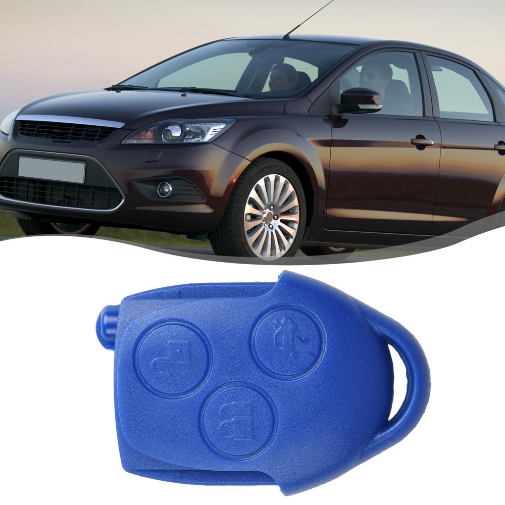 KEY CASE Key Shell ABS Blue Control Replacement For Ford Focus Transit