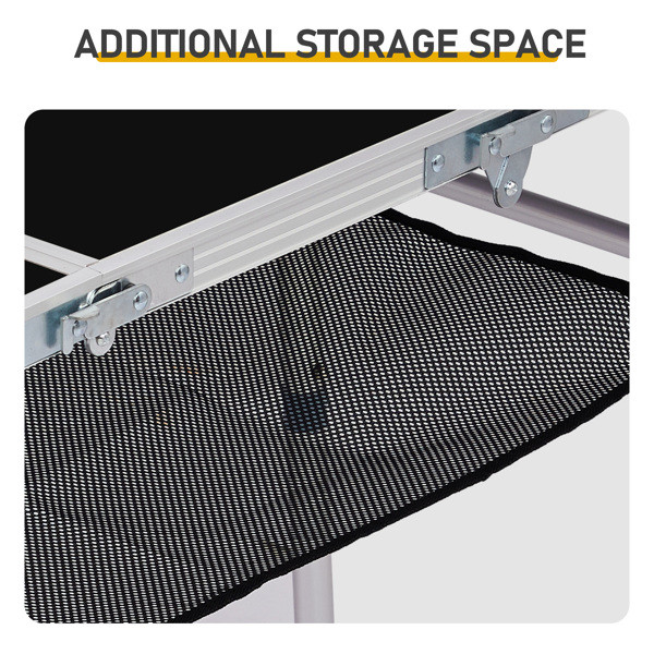 Outdoor Folding Camping Table, 3ft Portable Pinic Table with 3 Adjustable Height