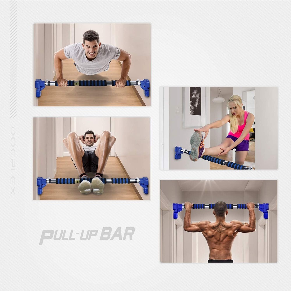 Doeplex Pull Up Bar with Locking Mechanism Door Exercise Bar Adjustable Width