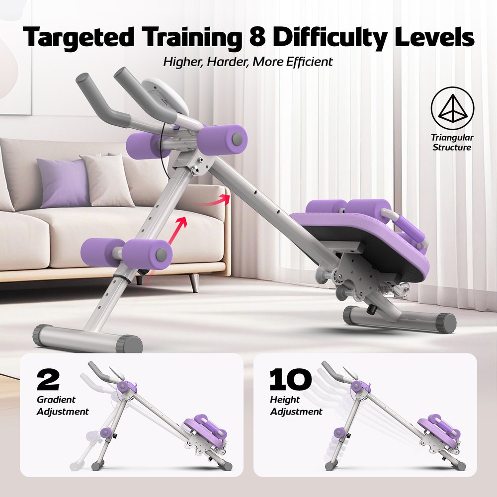 Ab Machine Ab Workout Equipment Adjustable Ab Trainer Machine for Abs Workout