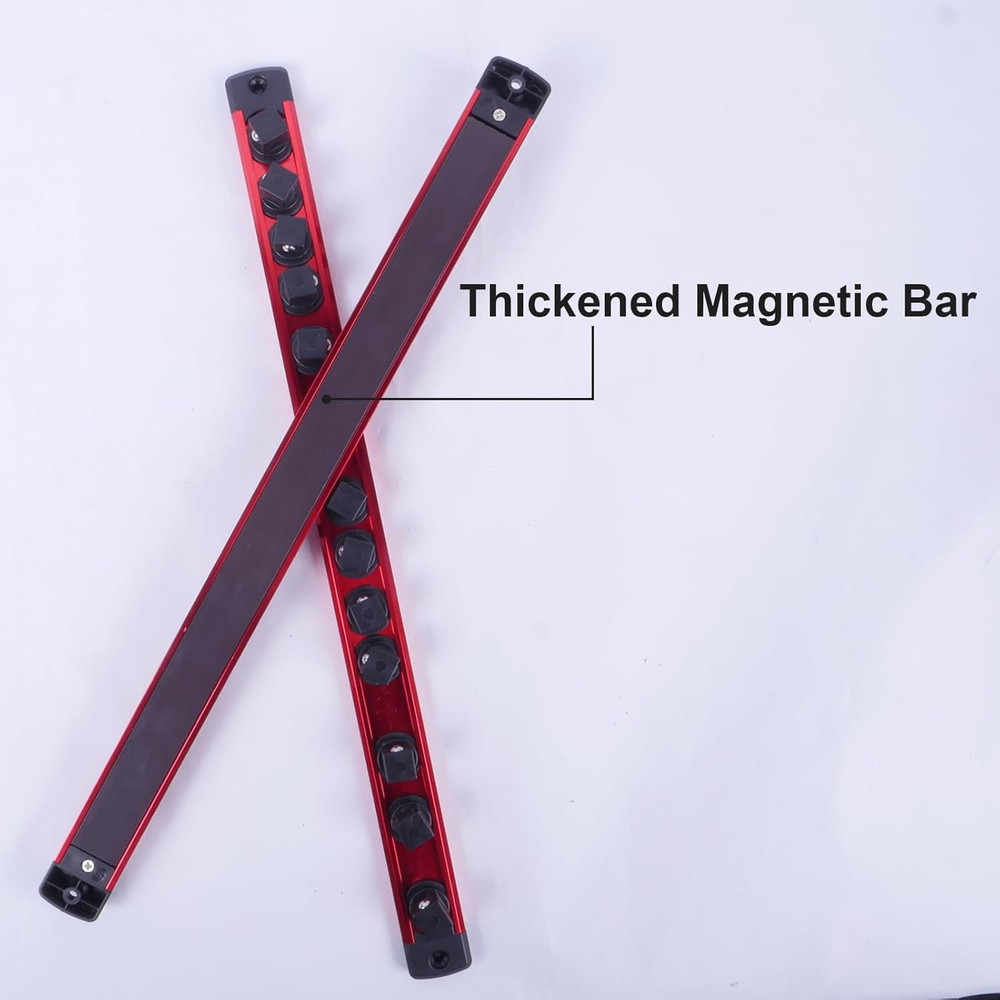 Magnetic Socket Holder Organizer Set:3/8-Inch Drive Socket Trays Socket