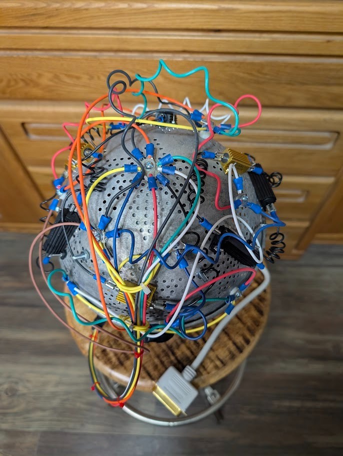 Fan-made Ghostbusters -like Colander Aura Hat