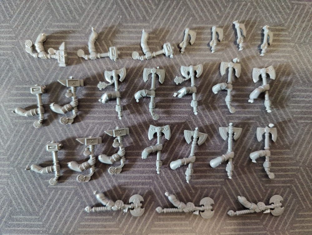 warhammer old world dwarf warrior weapon bits