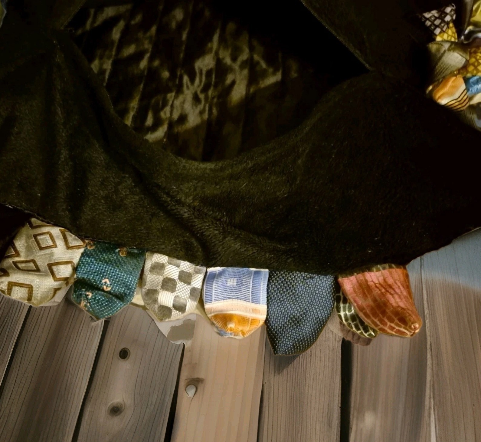 Dreamweavers Shaggy Multicolor Patchwork Silk Necktie Throw Pillow Sham 18"