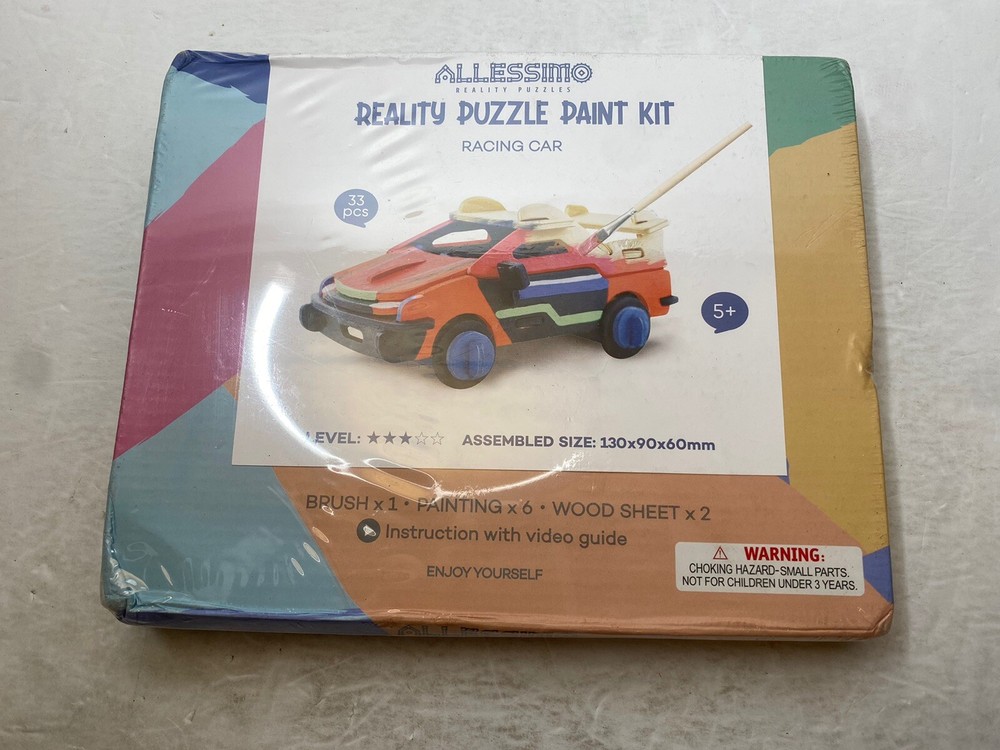 Allessimo Racing Car Reality Puzzle Paint Kit