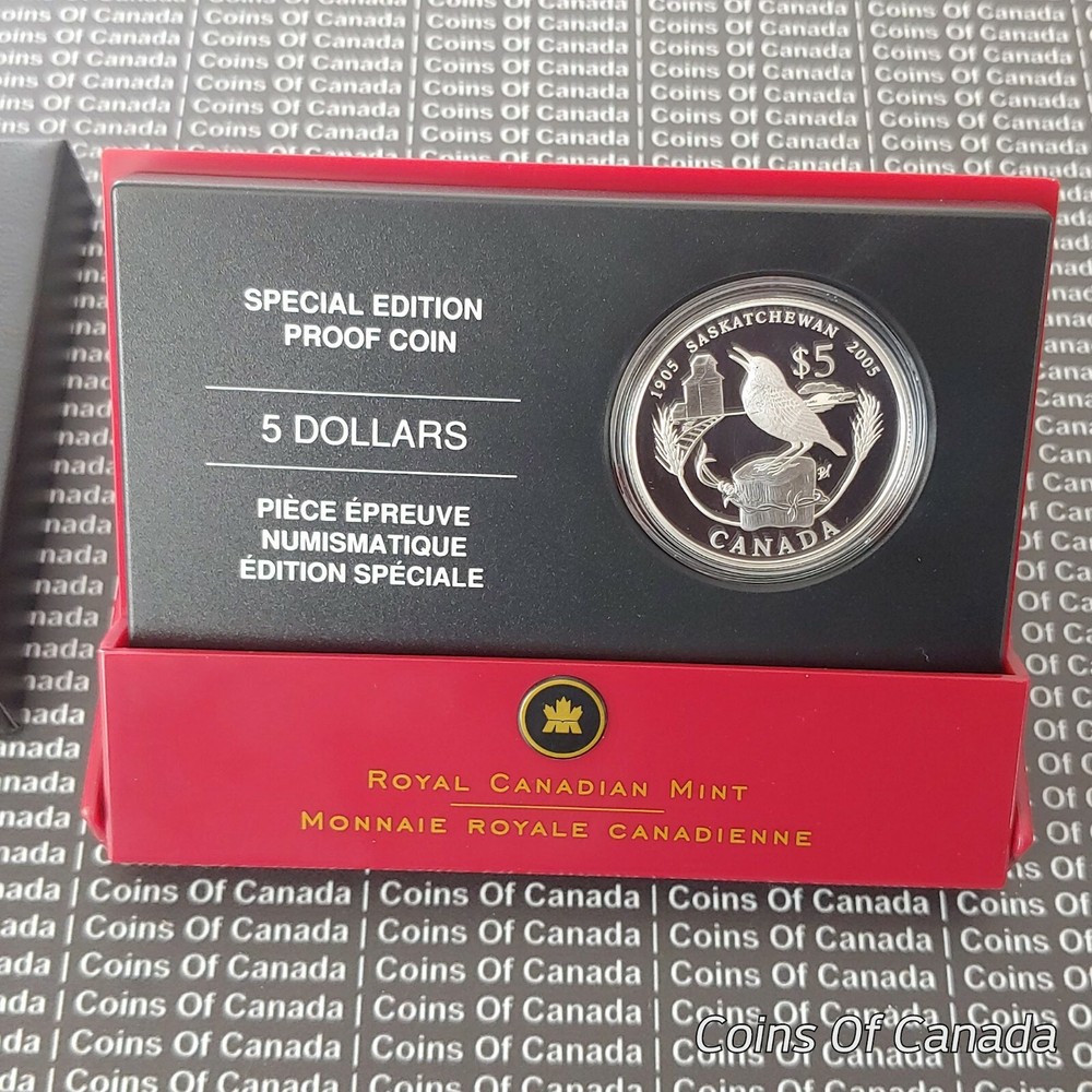 2005 Canada $5 Saskatchewan Centennial Coin - Fine Silver Coin #coinsofcanada