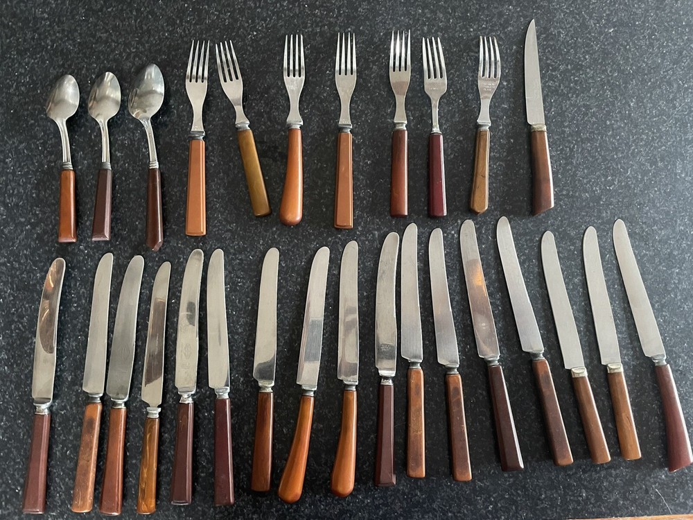 Assorted Bakelite Flatware Modernist MCM Mid-Century