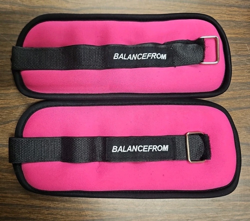 BalanceFrom Ankle Weights, Pink, 1 Lb. Ea.