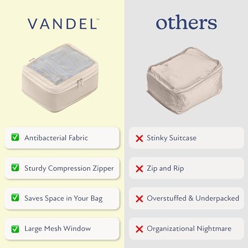 Space-Saving Compression Packing Cubes for Women, Men, 4-Pack Sage