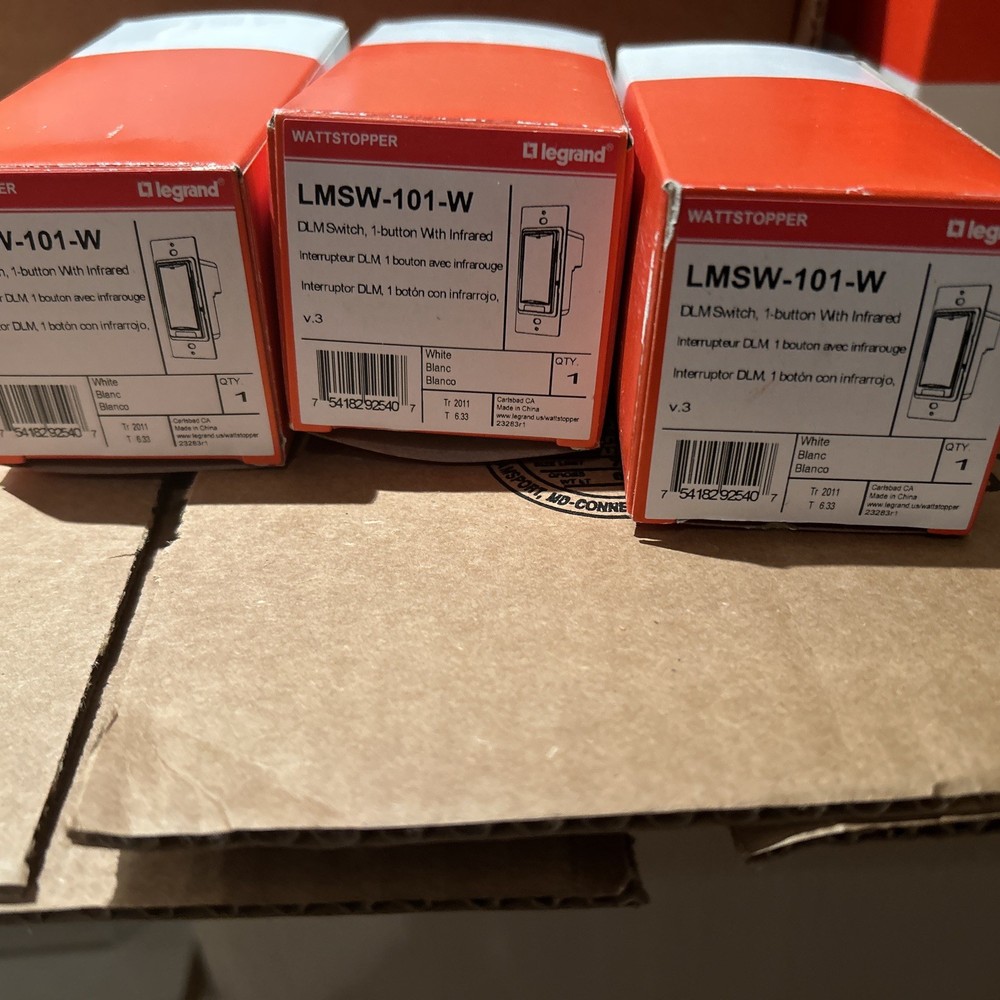 Wattstopper DLM 1-Button Wall Switch - White