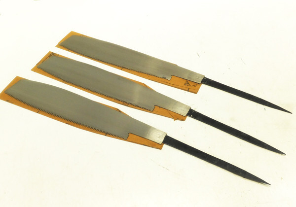 Japanese Old hand Saw 穴挽鋸 Carpentry Pull Blade Tool Nokogiri 3set