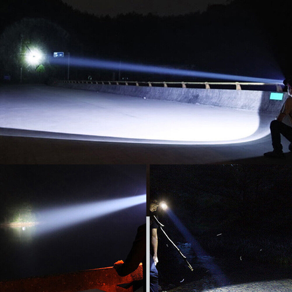 Led Headlight Miner Mining Lamp Torch Camping Fishing Bright Rechargable Light