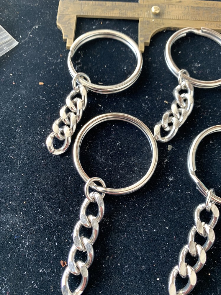 12 Pieces Silver Plated Key Chain Findings