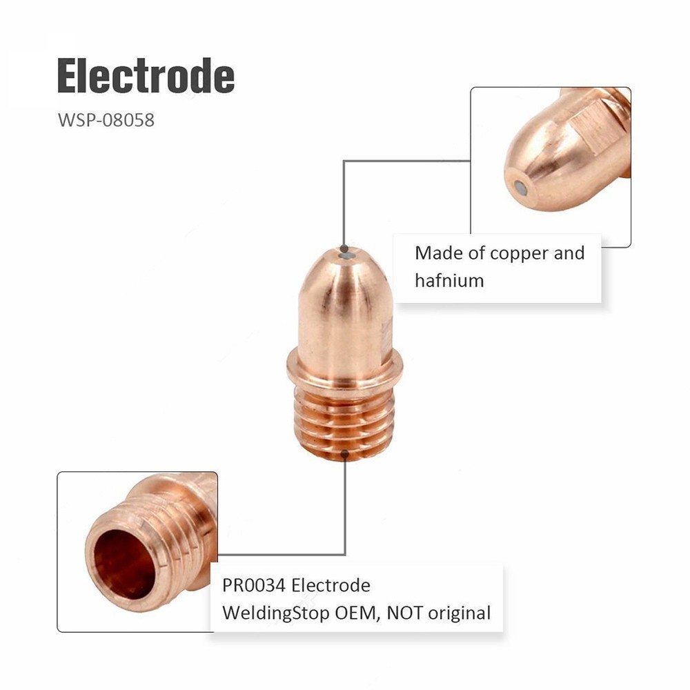 PR0034 Plasma Electrode Replacement for Trafimet Ergocut CB100 CB150 Torch