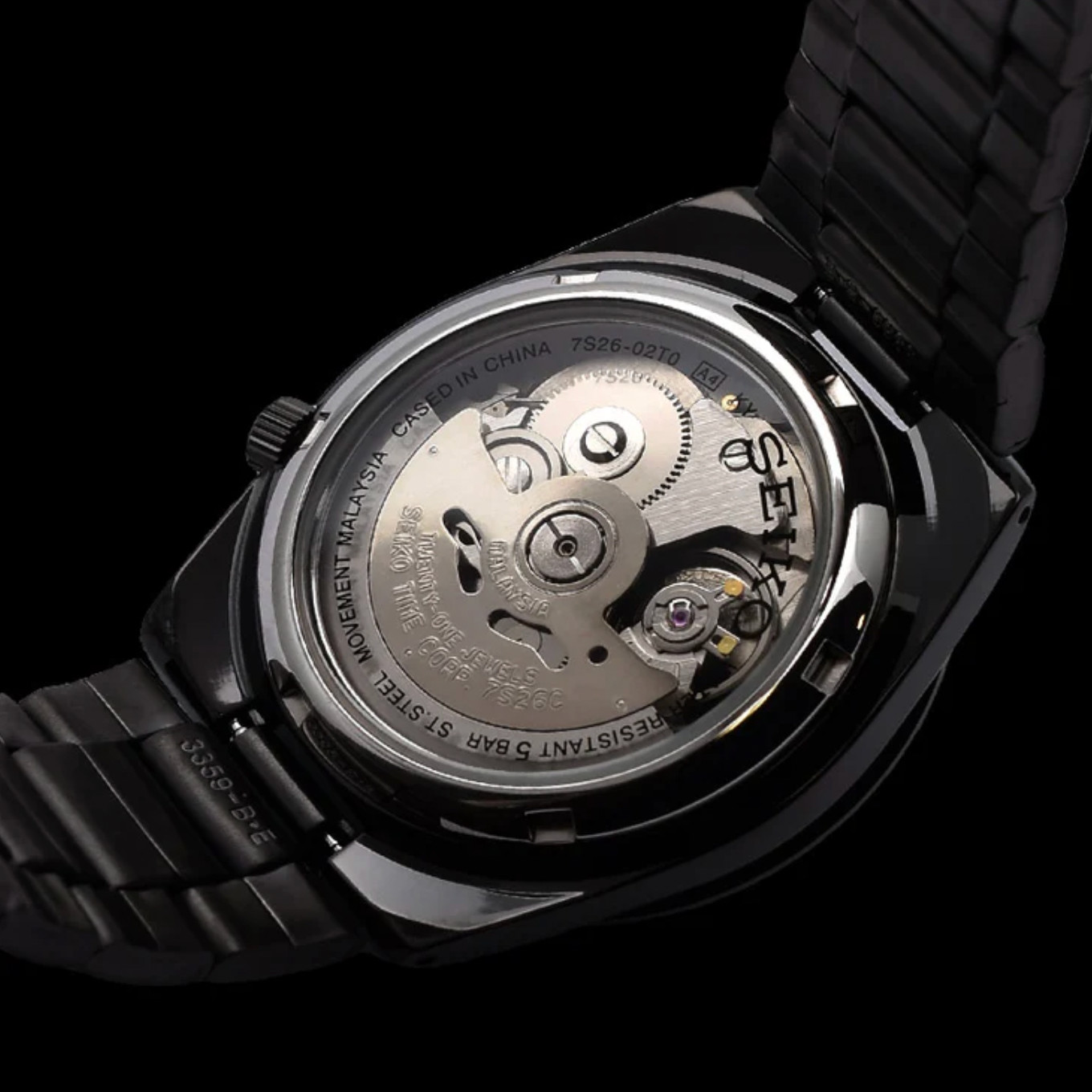 Seiko 5 Automatic SNKE03K1(SNKE03KC) Black Dial 21 Jewels Men's Watch from Japan