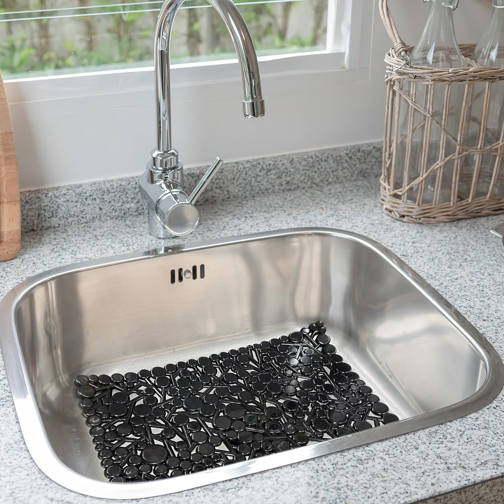 2 Pack Kitchen Sink Mat Plastic Protect Mat PVC Eco-friendly Kitchen Adjustab...