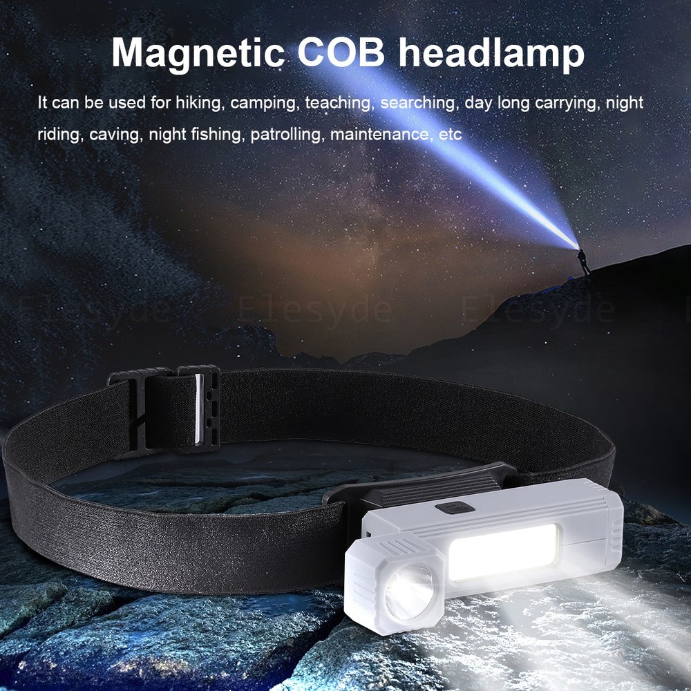 COB LED USB Headlamp Rechargeable Headlight Torch Work Light Head Light Lamp LOT