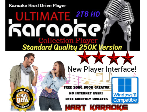 Karaoke Collection Player - 2TB 275K Selections - Lifetime Updates NEW!