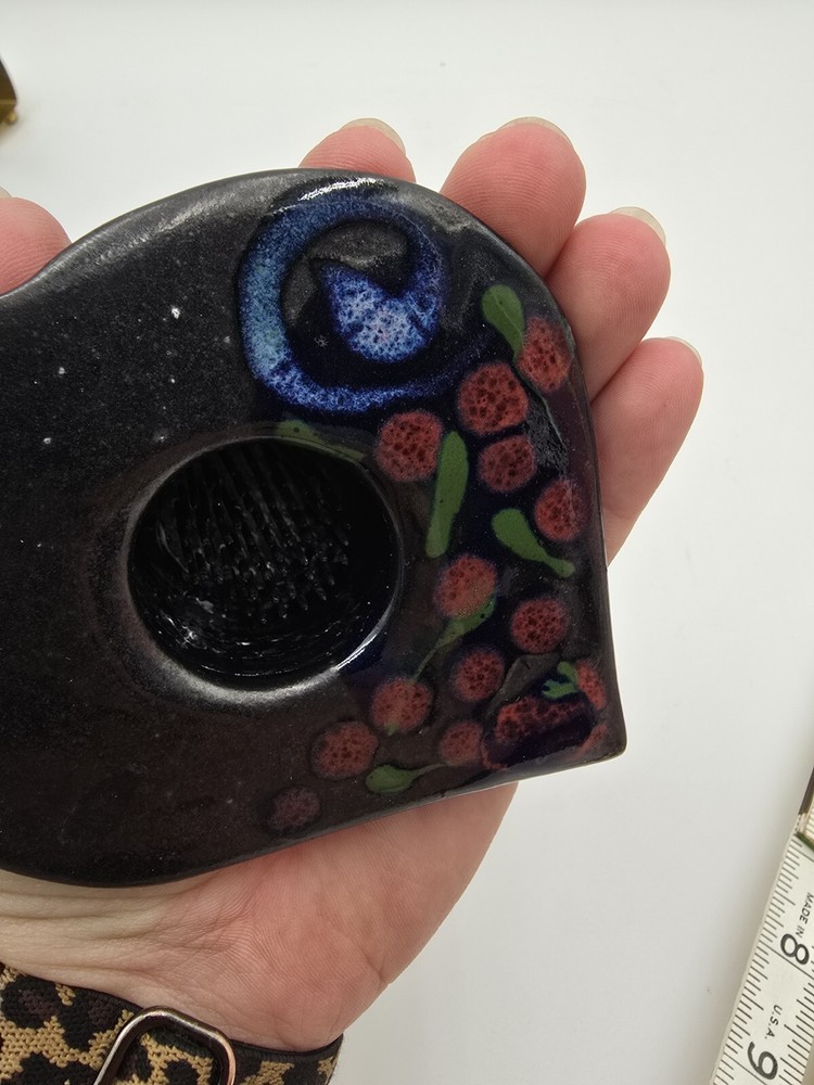 Studio Pottery Flower Frog Vase