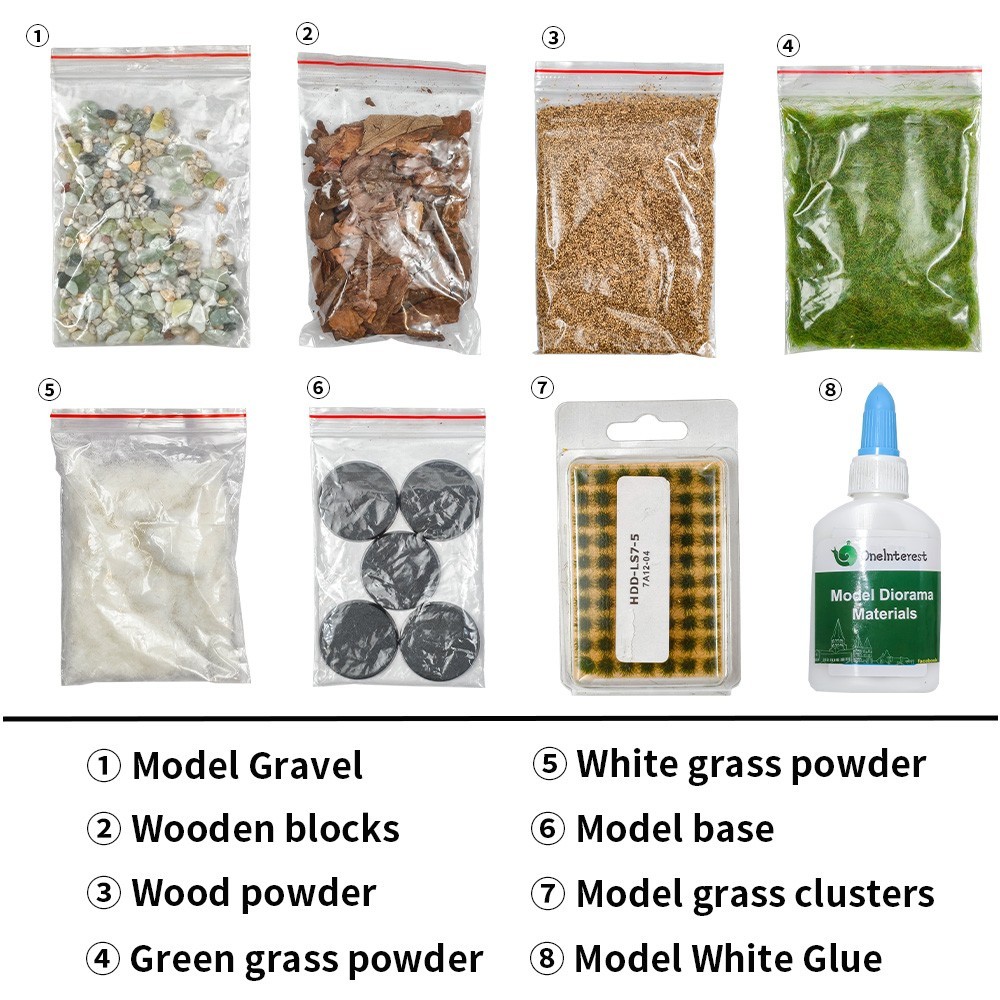 Miniature Terrain Basing Set - Scenery Materials for Game Miniatures