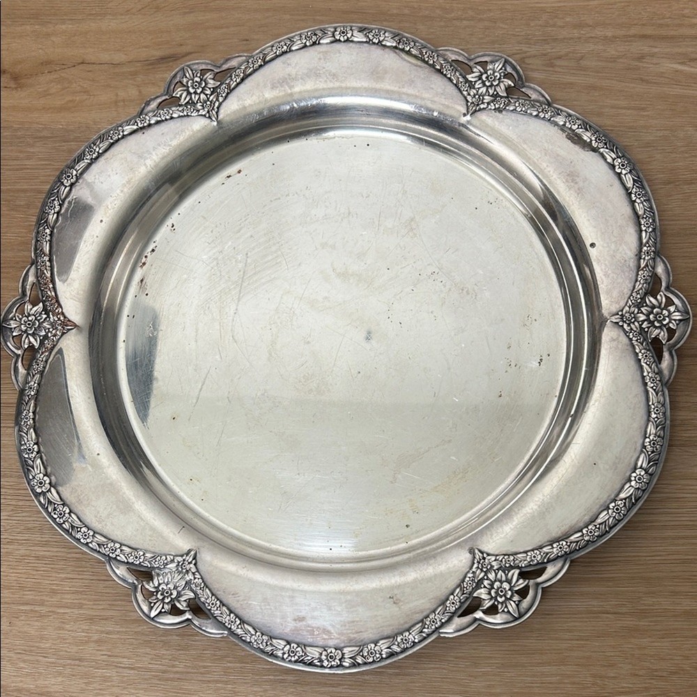 WM Rogers Silver Plated 14” Platter