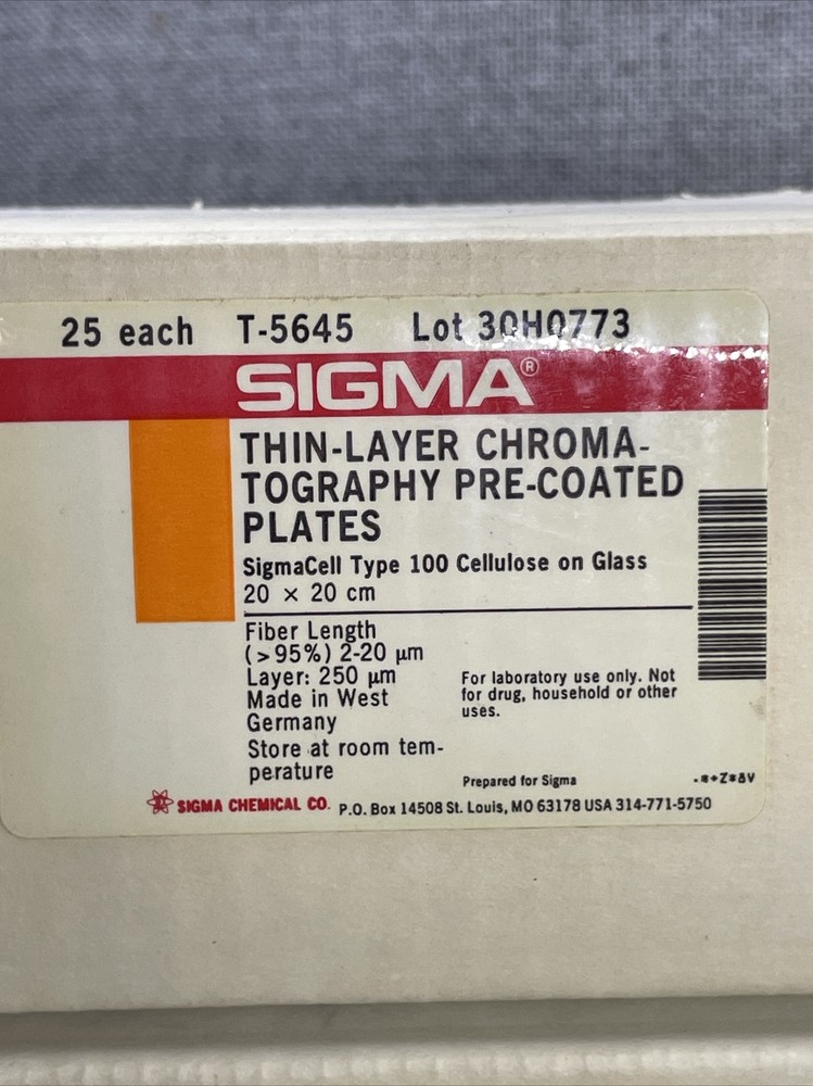 Sigma Thin Layer Chromatography Pre-coated Plate 20 X 20 Cm