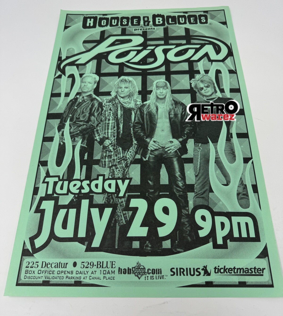 Poison House Of Blues Concert Poster 11x17” Show Live Concert Metal