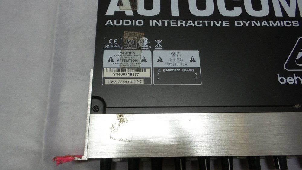 Behringer MDX1600 Autocom Pro-XL Audio Interactive Processor - USED/WORKS