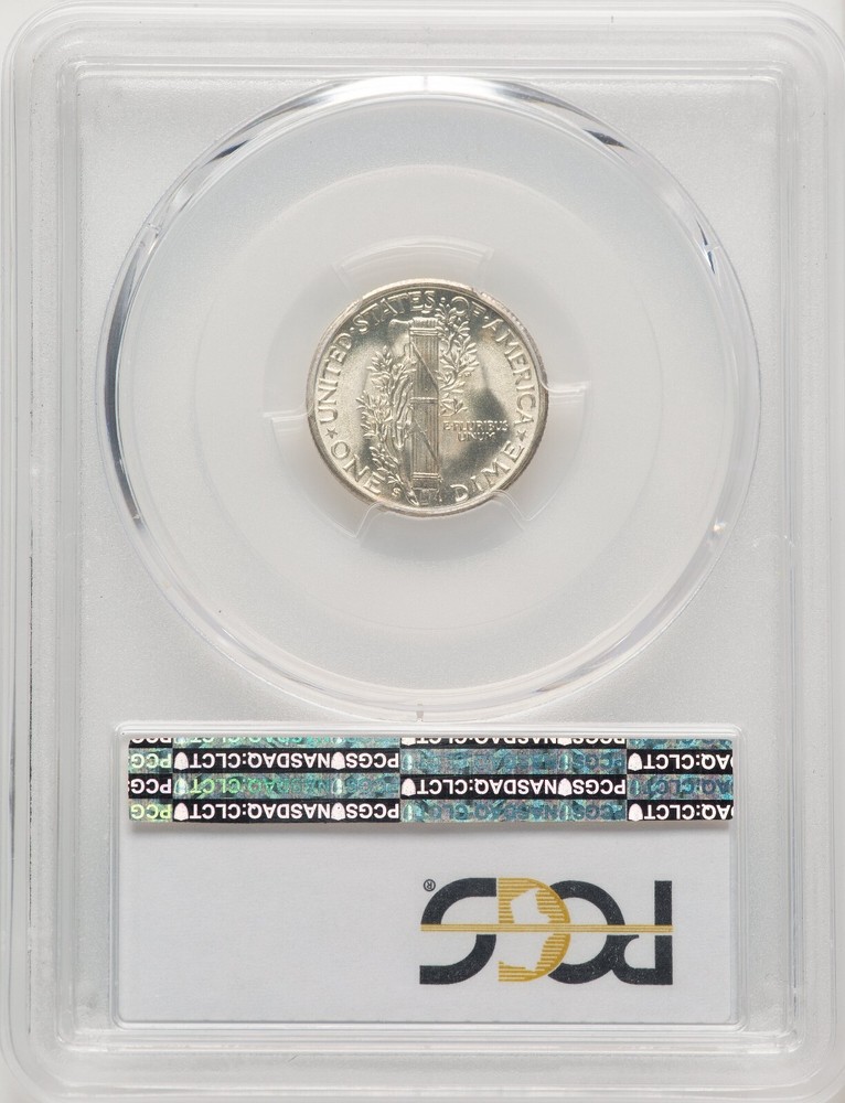 1945-S MERCURY DIME PCGS MS67