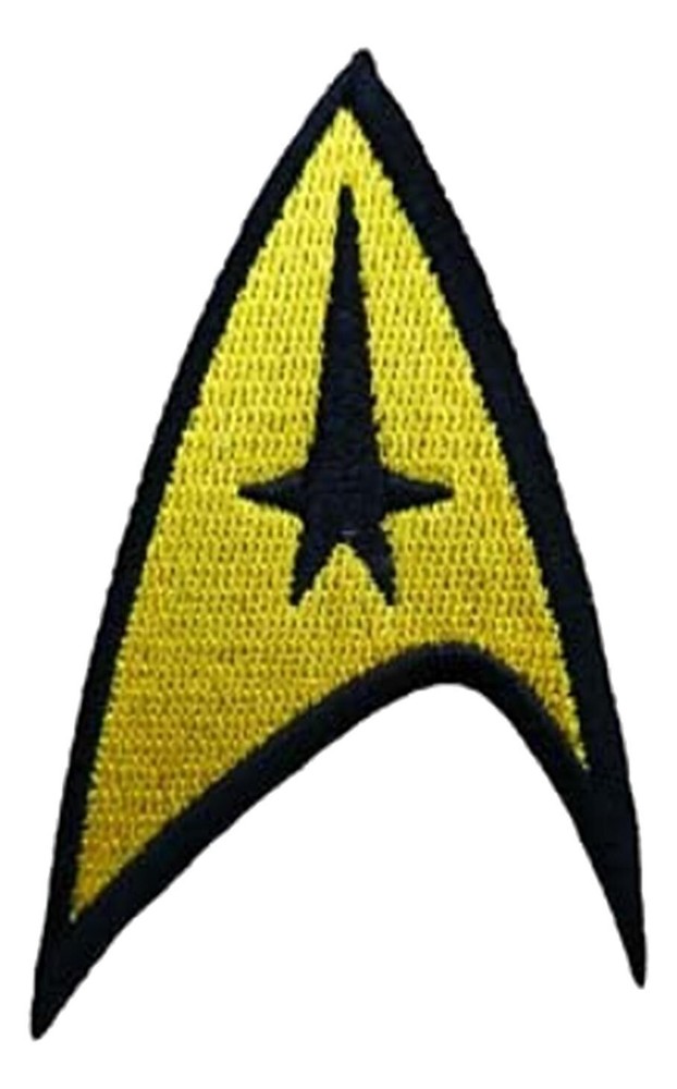 Star Trek Command Yellow Logo Embroidered 3" Tall Iron on Patch