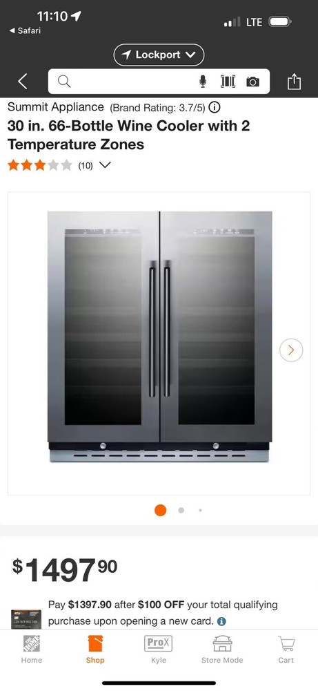 2 Summit Dual Zone Wine/Beverage Coolers.