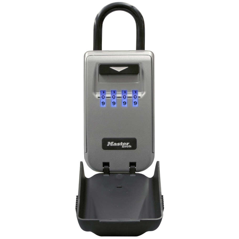 Master Lock Lock Box 0.005 Cu Ft Gray Light Up Dial Portable