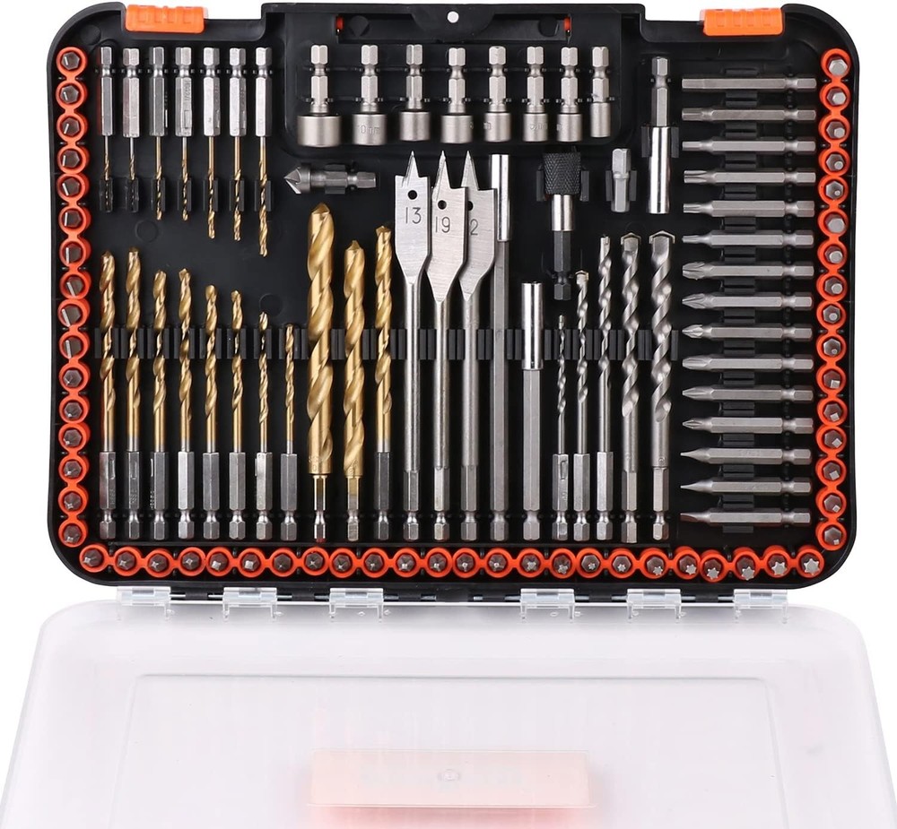Impact drill bit set 112 pieces hex shank driver bits screwdriver bits kit