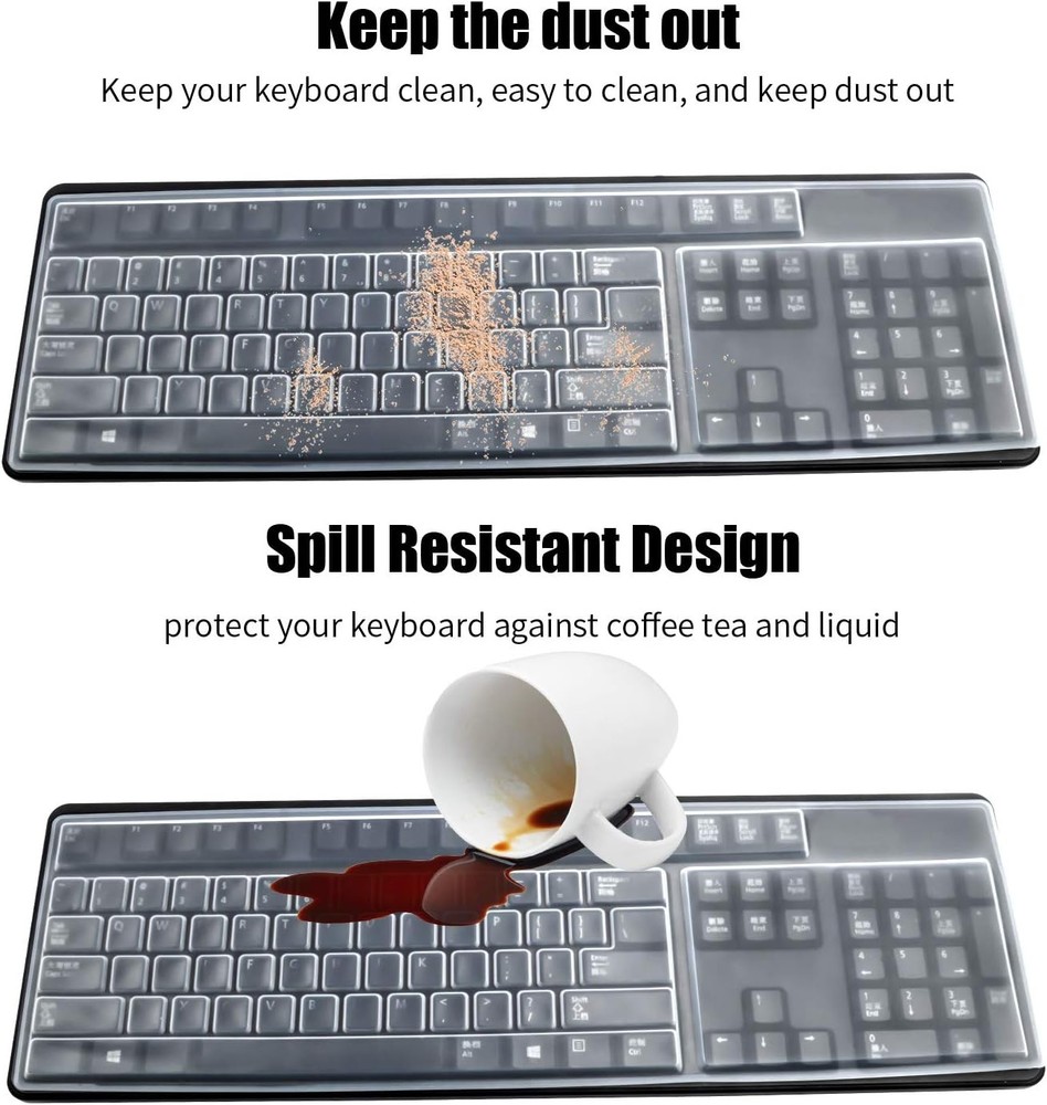 2 Pack Clear Keyboard Protector Cover