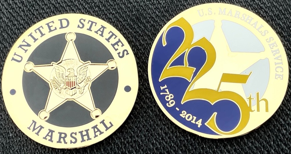 US Marshals Service FirstGEN 225th Anniversary gold version challenge coin