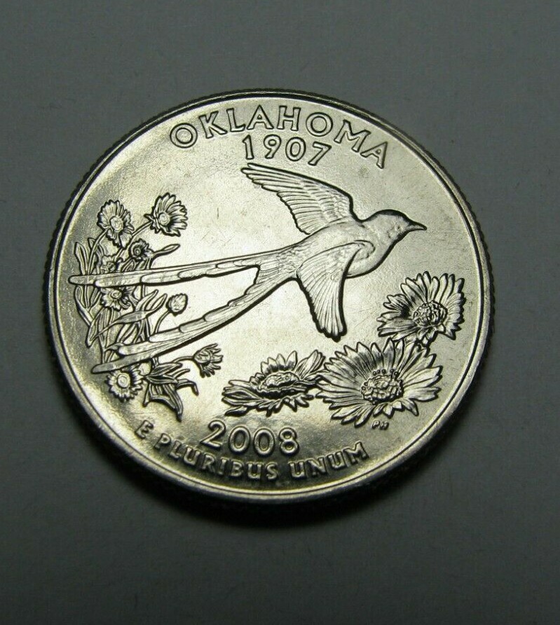 2008-D Oklahoma State Quarter Brilliant Uncirculated