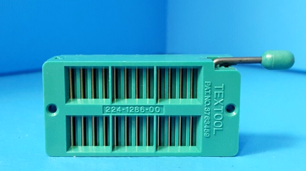 IC SOCKET, 24 PIN, 224-1286-00, TEXTOOL, GOLD, ( 1 PC)