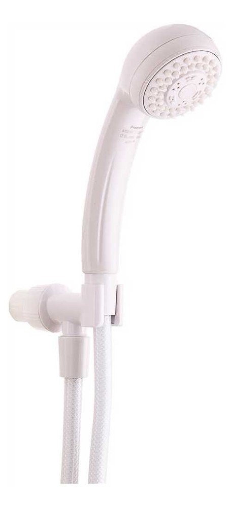 3-Spray 2.7 in. Single Wall Mount Handheld Adjustable Shower Head in White