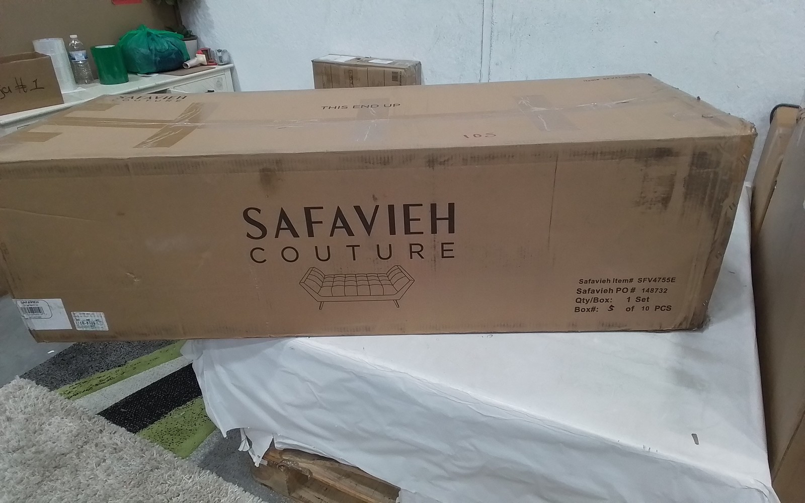 Safavieh DAMIAN TUFTED BENCH, Reduced Price 2172778104 SFV4755E